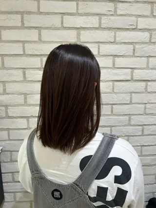 セミロング モデル募集中 松原京のヘアスタイル