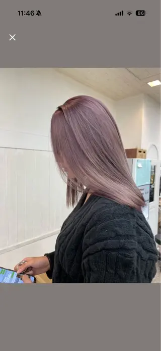 ロング カラー 盛れる艶カラー× レイヤーカット/咲来のヘアスタイル
