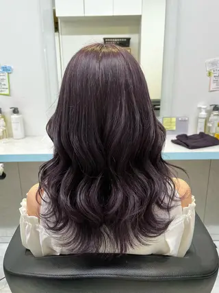 セミロング カラー ブリーチカラー 🩵MIZUKIのヘアスタイル