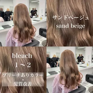 セミロング カラー ️💕淡いハイトーン 💕︎︎ひかるのヘアスタイル