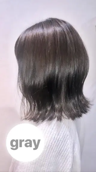 ミディアム カラー 縮毛矯正/髪質改善/ 艶髪ササキナツミのヘアスタイル