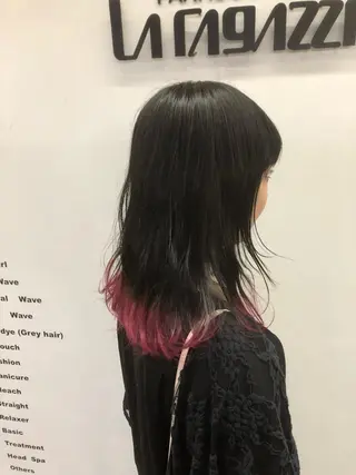 セミロング カラー 東條 克義のヘアスタイル