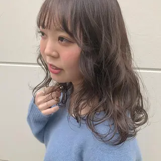 セミロング カラー ヘアアレンジ 榎園 由美のヘアスタイル