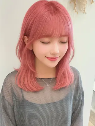 ミディアム カラー 年間1500人担当 代表　南一路のヘアスタイル