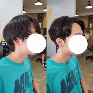 パーマ ショート メンズ 野村 果音(カノン)のヘアスタイル