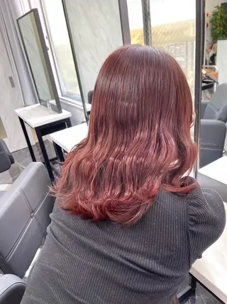 セミロング カラー 髪質改善/堀江 ケアカラーtoshiのヘアスタイル
