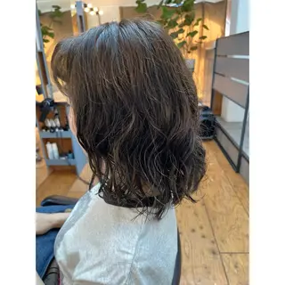 セミロング パーマ Lagom なかだのヘアスタイル