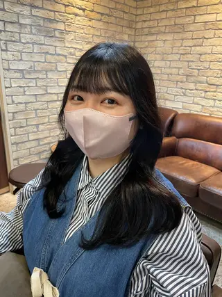 セミロング 髪質改善特化🫧韓国 🇰🇷amiruのヘアスタイル