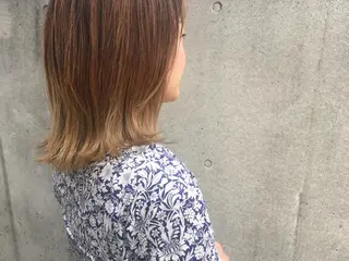 ミディアム カラー ヘアアレンジ タナカ タクヤのヘアスタイル