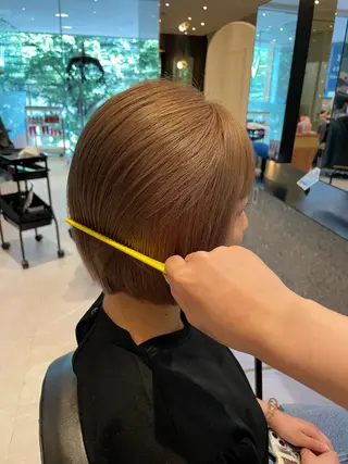 ショート カラー オリーブカラー🫒/ ハッシュカット/みゆのヘアスタイル