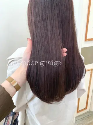セミロング カラー ぱつっとボブ/ 小野あかねのヘアスタイル