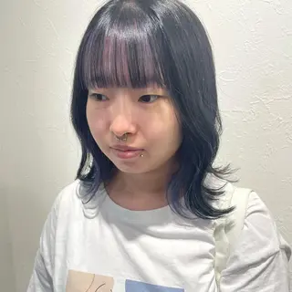 ミディアム カラー shiho .のヘアスタイル