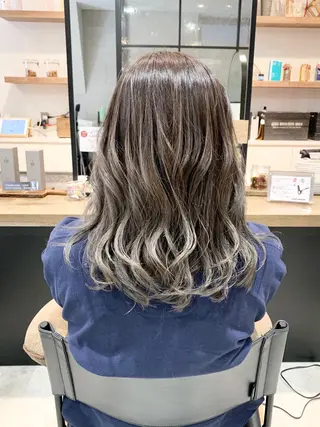 ミディアム カラー ヘアアレンジ 似合わせレイヤー/ 美髪縮毛矯正/ミナエのヘアスタイル
