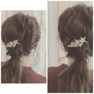 ミディアム セミロング ヘアアレンジ 太田 有香のヘアスタイル