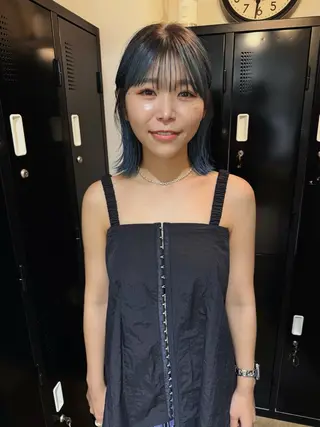 ミディアム カラー 透明感カラーレイヤー 名古屋LORENハダのヘアスタイル