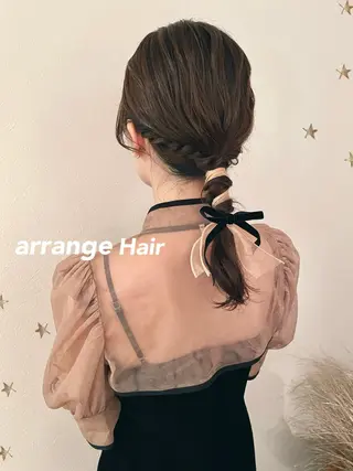 セミロング ヘアアレンジ 市川 千夏のヘアスタイル