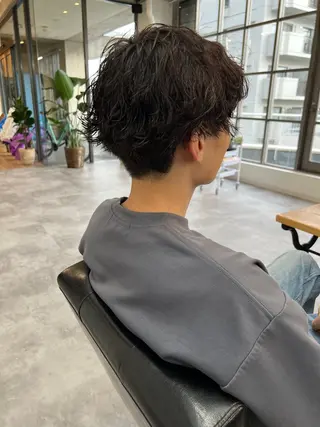 パーマ メンズ ショートカット/ 岡山駅前/KAZUのヘアスタイル