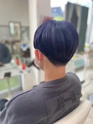 ショート カラー メンズ 生駒市デザインカラー /浜中美奈のヘアスタイル