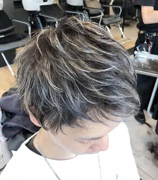ショート カラー メンズ ノンダメージ髪質改善 カラー💎/KURAのヘアスタイル