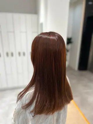 セミロング カラー デジタルパーマ Unami 太田英寿のヘアスタイル