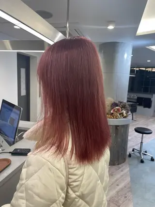 セミロング ♡似合わせハイトーン ♡maiのヘアスタイル