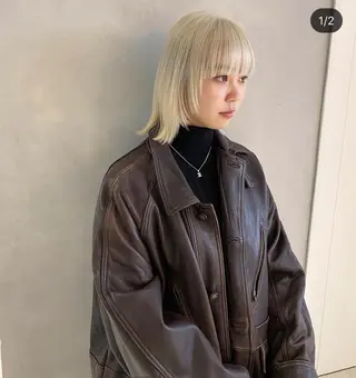 ミディアム カラー ヘアアレンジ 【姫カット】 ナカムラコウキのヘアスタイル