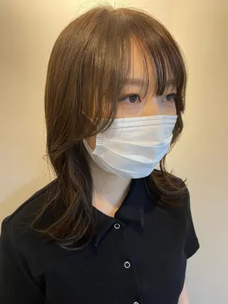 ミディアム 髪質改善 髪質改善カラーゆうひのヘアスタイル