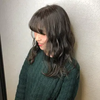 セミロング カラー ヘアアレンジ yoshino yukoのマツエク・マツパデザイン