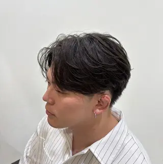 ショート パーマ メンズ ✨レイヤー/ 透明感カラー✨冨永剛のヘアスタイル