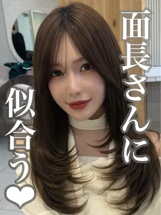 セミロング レイヤー/顔周り /韓国ヘア/TAKUのヘアスタイル