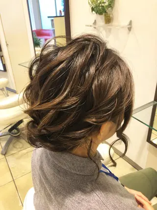 ショート ヘアアレンジ ヘアセット専門店 Rのヘアスタイル
