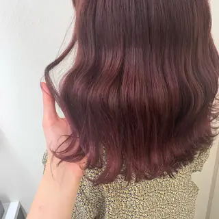 セミロング カラー 韓国ヘア/暖色カラー 新美多英のヘアスタイル