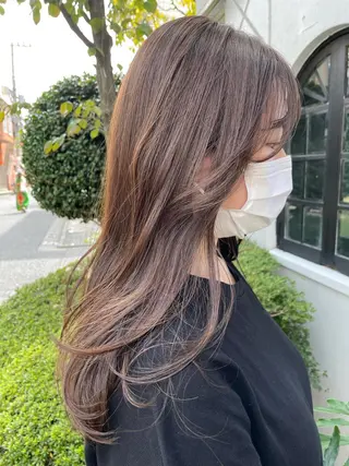 セミロング カラー hazuki 🌝のヘアスタイル