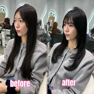 ロング カラー ヘアアレンジ 大宮‎縮毛矯正🩵 レイヤー　佐藤和のヘアスタイル