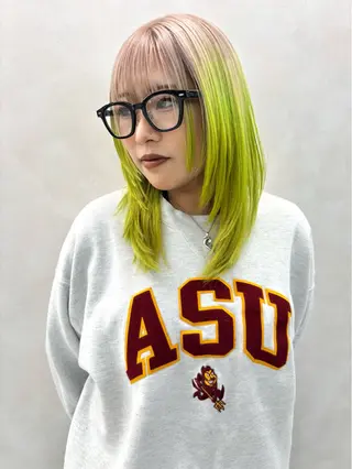 セミロング カラー レイヤー/透明感 カラー💘akariのヘアスタイル