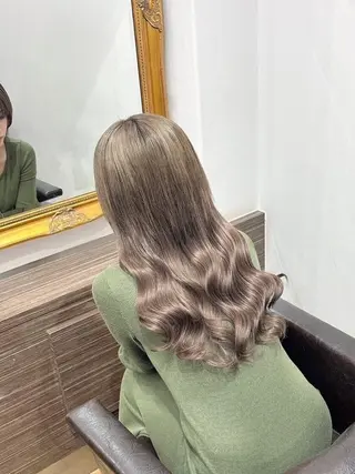 ロング カラー ヘアアレンジ LIP 大阪本店 エクステ 堀谷和孝のヘアスタイル