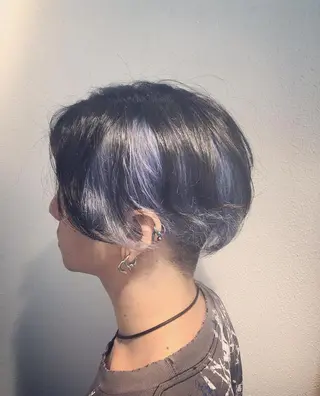 ショート カラー パーマ ヘアアレンジ メンズ キッズ ネイル マツエク・マツパ FABLE HAIR ファブル難波・心斎橋のヘアスタイル