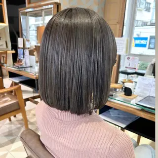 ミディアム カラー ヘアアレンジ 吉水 彩乃 /ボブ/艶感カラーのヘアスタイル