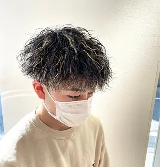 パーマ メンズ ハードパーマ Rico💜のヘアスタイル