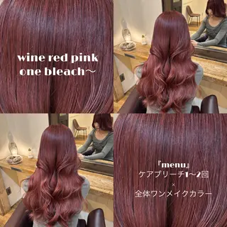 ロング カラー ピンク🌸/暖色/ ブリーチ/横浜/金光のヘアスタイル