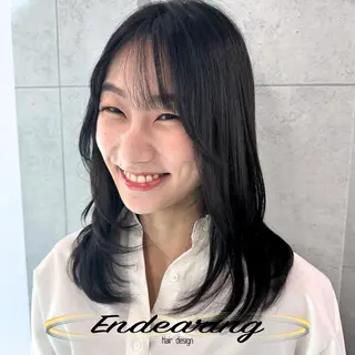 セミロング Endearing 銀座/レイヤーカットのヘアスタイル