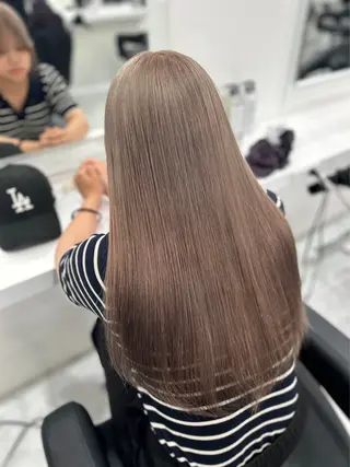 ロング カラー 渋谷人気1位✨カラー 縮毛、髪質改善のヘアスタイル