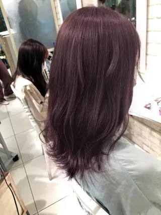 セミロング カラー 🇰🇷韓国風艶髪✨ 髪質改善 倉岡しおんのヘアスタイル