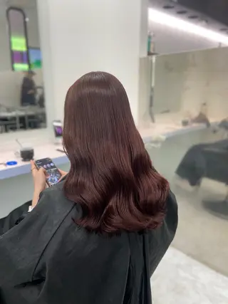 ロング カラー ヘアアレンジ レイヤー×透明感カラ ーHAYATOのヘアスタイル