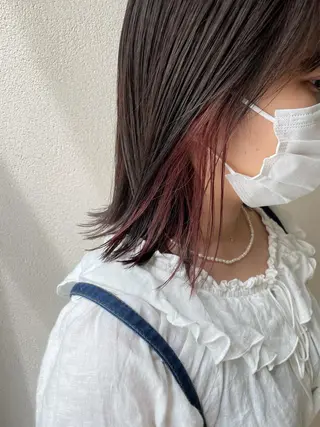 ミディアム カラー 沢田 瞳のヘアスタイル