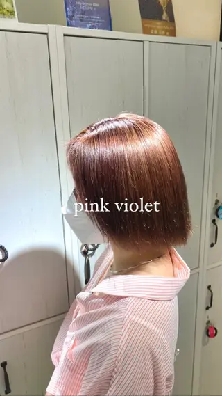 ミディアム カラー 縮毛矯正とレイヤー カット/杉村凜汰郎のヘアスタイル