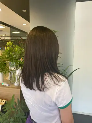 セミロング カラー ブリーチカラー/ベー ジュ/Hono🦖のヘアスタイル