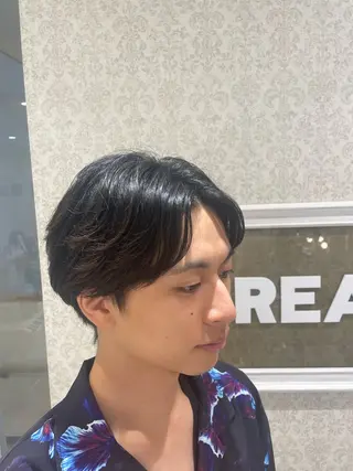 パーマ メンズ 本厚木パーマ&ブリー チMEN'Sショートのヘアスタイル