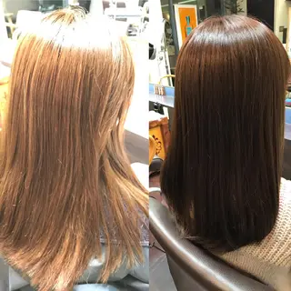 セミロング ロング カラー 前之園 ひかるのヘアスタイル
