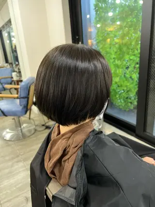 ショート 韓国風　くすみカラー パーマKOUKIのヘアスタイル